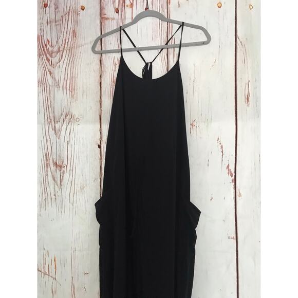 sweaty betty black karma drawstring halter jumpsuit - SIZE 10 - Picture 3 of 10
